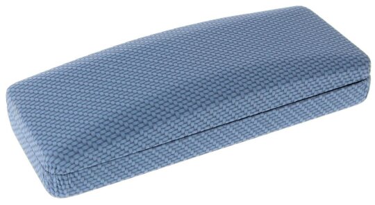 Blaues Hartschalen-Brillenetui mit edlem Carbon-Design "Ibiza Carbon"
