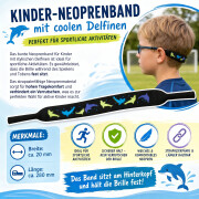 Kinder-Neoprenband mit coolen Delfinen – Perfekt...