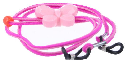 Süße, anpassbare Brillenkordel für Kinder mit Gummischlaufe und Stopper in Pink