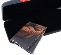 Hartschalen-Etui Cute mit weichem Microfaserbezug und passendem Microfasertuch Katzen