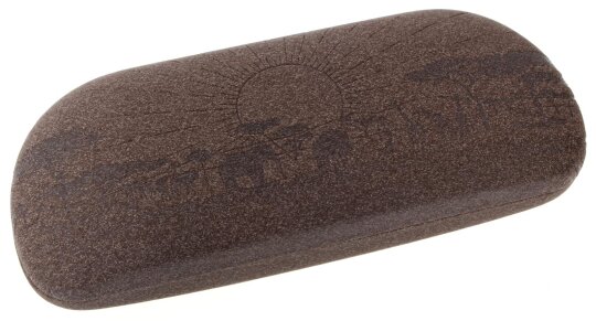 Hübsches Brillenetui "Capri Savanne" mit Metallscharnier in Braun