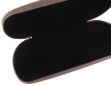 Hübsches Brillenetui "Capri Savanne" mit Metallscharnier in Braun