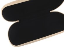 Hübsches Brillenetui "Capri Savanne" mit Metallscharnier in Sand