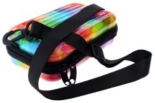 Farbenfrohes Brillenetui für zwei Brillen mit Trageriemen "Suitcase"