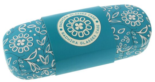 Trendiges Hartschalenetui "Radhika" im Vintage-Style inkl. Microfasertuch