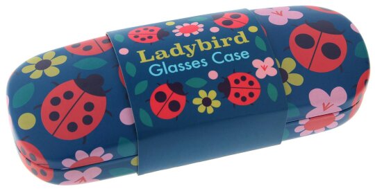 Süßes Hartschalenetui "Ladybird" im Vintage - Style inkl. Microfasertuch