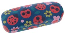 Süßes Hartschalenetui "Ladybird" im Vintage - Style inkl. Microfasertuch