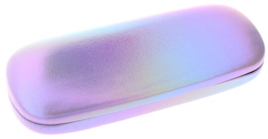 Glänzendes Brillenetui Elba Mondlicht mit Metallscharnier in schimmerndem Rosa