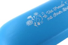Stabiles Hartschalen - Brillenetui ELBA CASUAL im niedlichen Piepmatz-Design in Hellblau