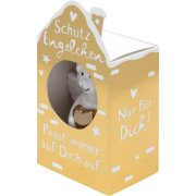 GRUSS & CO 49902 Weihnachtliche Porzellanfigur Schutzengelchen mit niedlicher Botschaft