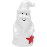 GRUSS & CO 49903 Weihnachtliche Porzellanfigur Kleiner Santa mit niedlicher Botschaft