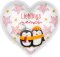 Handwärmer/Taschenwärmer "Lieblingsmensch" in Herzform mit niedlichem Pinguin-Motiv Sheepworld 51151