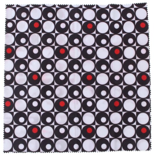 Weiches Microfasertuch / Brillenputztuch mit schönem "Kreismuster" Design