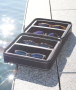 Mehrbrillenetui TRAVELER für 4 Brillen mit Reißverschluss in Rot