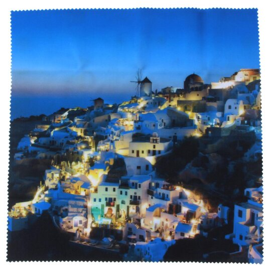 Sanftes Microfasertuch mit wunderschönem Motiv einer Stadt bei Nacht