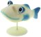Handgefertigter Brillenhalter im niedlichen "Happy Fish" - Design in Blau