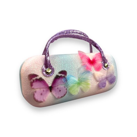 Handtaschenetui Butterfly rosa-blau - Das zauberhaftes Handtaschenetui mit Schmetterlingsdesign