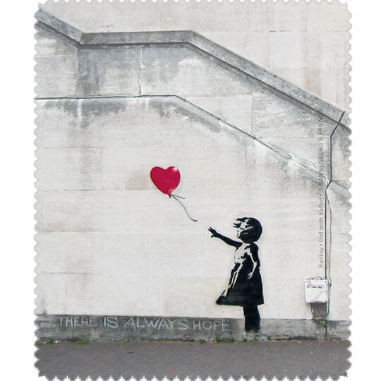 Rannenberg & Friends Brillenputztuch / Microfasertuch - "Girl with Balloon" von Banksy