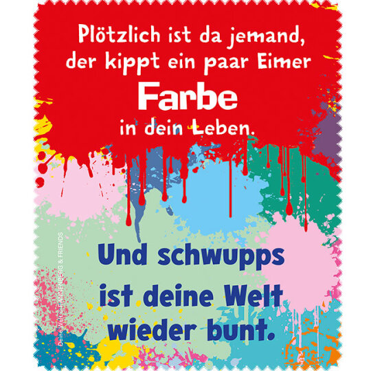 Rannenberg & Friends Brillenputztuch / Microfasertuch - "Farbe im Leben"
