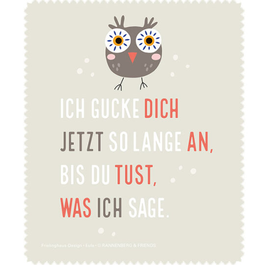 Rannenberg & Friends Brillenputztuch / Microfasertuch - "Lange angucken"