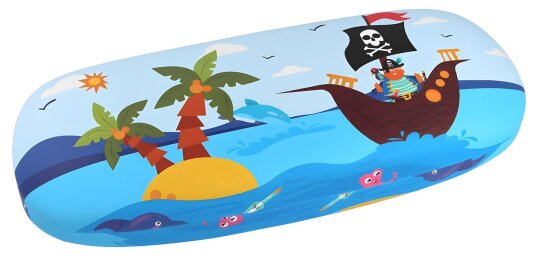 Stabiles cooles Hartschalenetui für Kinder mit angesagtem Piraten-Motiv