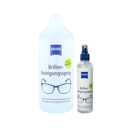 Zeiss Brillenspray die professionelle Lösung für eine gründliche Reinigung 120 ml + 1 L
