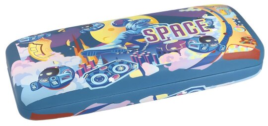 Fantastisches Hartschalen-Etui für Kinder mit Metallscharnier im Design Space All