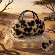 Stylisches Handtaschenetui von Kindler im Safari - Design mit praktischem Griff Leo - dunkel
