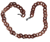 Moderne, große Acryl - Brillenkette mit...