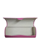 Halbhartes Magnetetui mit Blumenmusterprägung - Rosa mit grauem Innenfutter