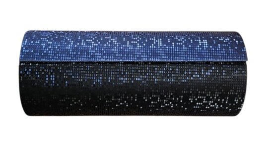 Zweifarbiges Doppel - Brillenetui "Duett Bouncy" mit Magnetverschluss in Schwarz + Blau