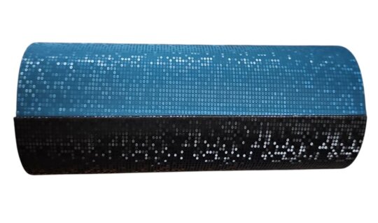 Zweifarbiges Doppel - Brillenetui "Duett Bouncy" mit Magnetverschluss in Schwarz + Petrol