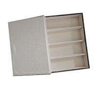 Praktisches Brillenbuch "Rustic 4"  für 4 Brillen mit rustikaler Holzmusterung