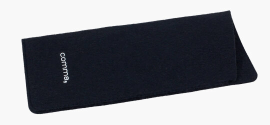 comma, Brillen-Einstecketui aus Filz – Schwarz