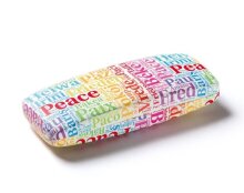 Cooles Hartschalenetui mit Peace-Bezug und passendem...