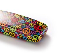 Cooles Hartschalenetui mit Peace-Bezug und passendem...