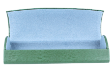 Hochwertiges Hartschalen-Brillenetui in stilvollem Grün