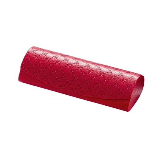 Hochwertiges Hartschalen-Brillenetui in glanzvollem Rot