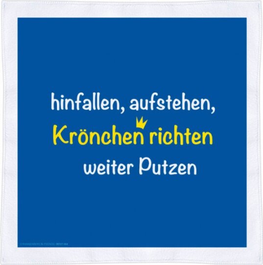 Rannenberg & Friends Mikrofaser - Spültuch 30 x 30 cm "Krönchen richten"