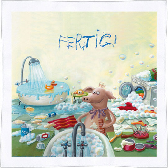 Rannenberg & Friends Mikrofaser - Spültuch 30 x 30 cm "Fertig"