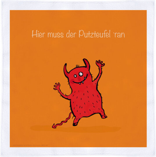 Rannenberg & Friends Mikrofaser - Spültuch 30 x 30 cm "Putzteufel"