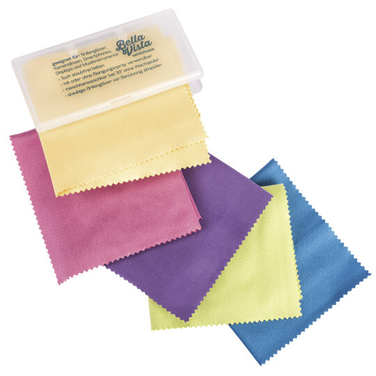 BIP Brillenreinigungstuch Bella Vista aus Microfaser in verschiedenen Sommerfarben