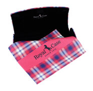 Elegantes Brillenetui mit Magnetverschluss im rot-blauem...