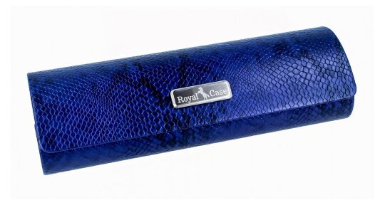 Premium-Brillenetui mit harter Schale, sicherem Magnetverschluss und hochwertiger Kunstlederoptik in der Farbvariante "Blau"