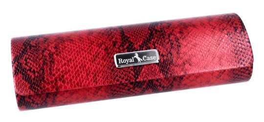 Premium-Brillenetui mit harter Schale, sicherem Magnetverschluss und hochwertiger Kunstlederoptik in der Farbvariante "Rot"