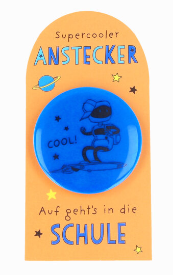 Cooler SHEEPWORLD Roboter-Anstecker in leuchtendem Neon-Blau