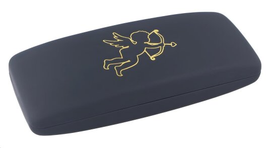 Praktisches Hartschalenetui "Wings" mit Federscharnier und Engelmotiv