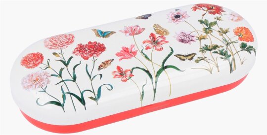 FRIDOLIN Hartschalen-Brillenetui aus Metall mit hübschem Kunstdruck "Maria Sibylla Merian"