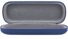 Edles Hartschalen-Etui "Kalmar" aus recyceltem PU-Kunststoff in Dunkelblau