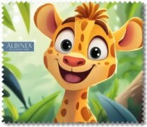 Niedliches Microfasertuch mit tierischen Motiv15 x 18 cm...